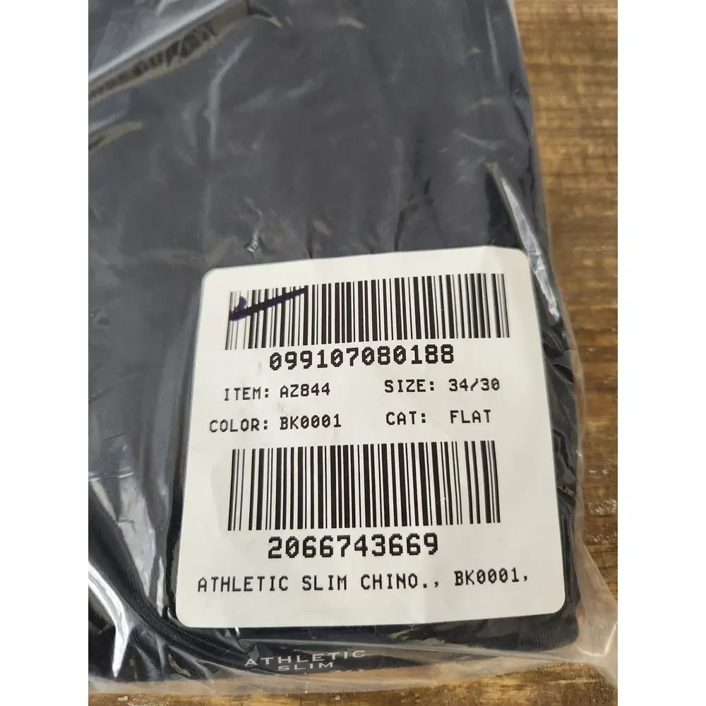 NWT J. Crew Men's Athletic Slim-Fit Chino Pant Black 34/30